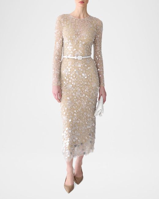 knee length dresses for ladies Esther Embellished Midi Dress  SIMKHAI