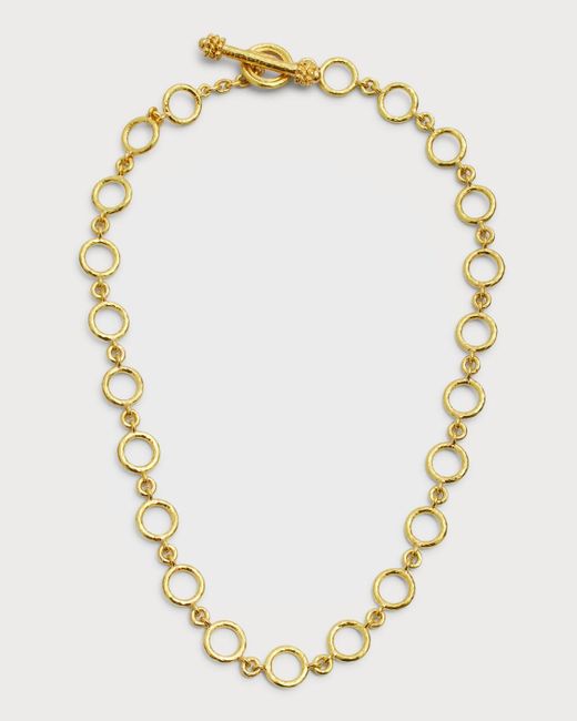 Elizabeth Locke Metallic 19k Gold Link Frascati Necklace, 17"l