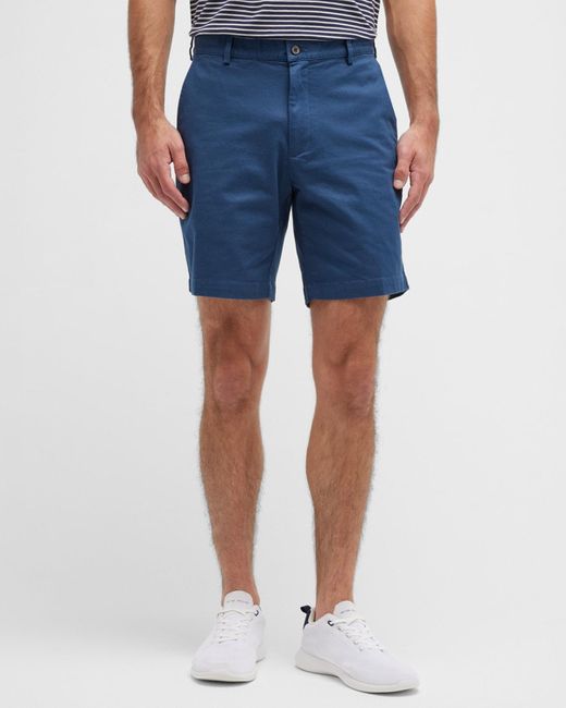 Peter Millar Blue Pilot Flat Front Shorts for men