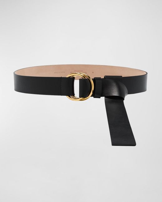 Michael Kors Black Jackie Shiny Nappa Leather Belt