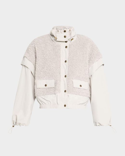 Ulla Johnson Natural Aidan Teddy Fleece Jacket