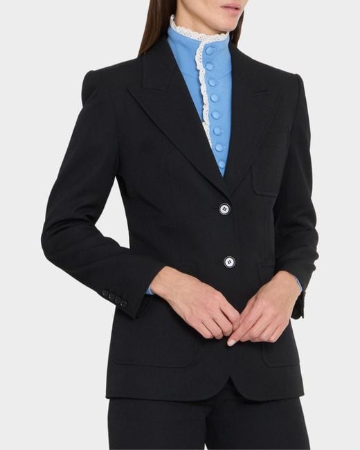 Chloé Black Wool Single-Breasted Blazer