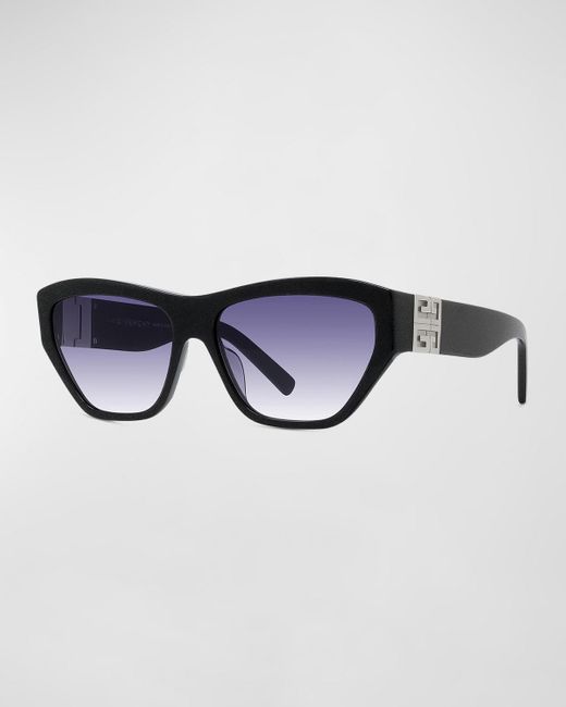 Givenchy Blue 4g Acetate & Metal Cat-eye Sunglasses