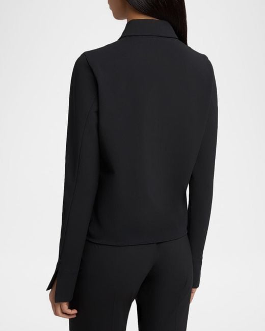 Jil Sander Black Collared Zip-Up Jacket