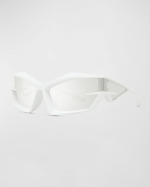 Givenchy White Givcut Nylon Wrap Sunglasses