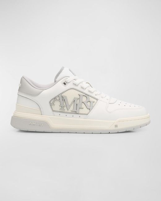 Amiri White Classic Leather Logo Low-Top Sneakers for men
