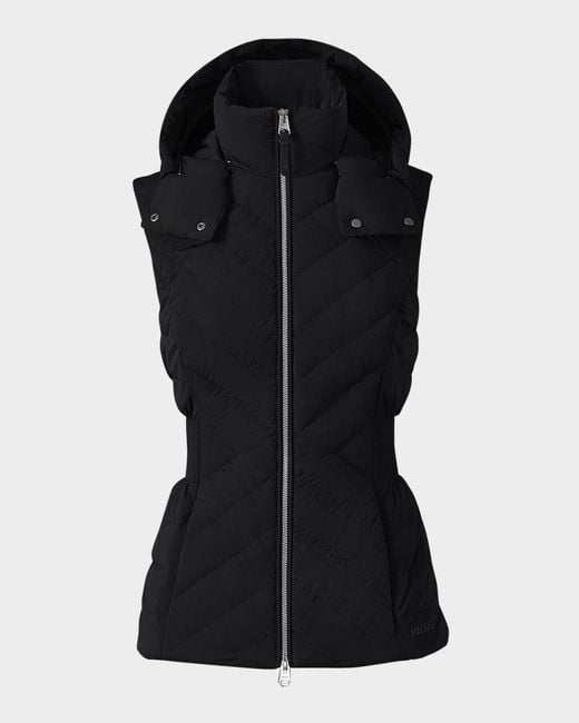 Mackage Black Hoshi Light Down Hooded Vest