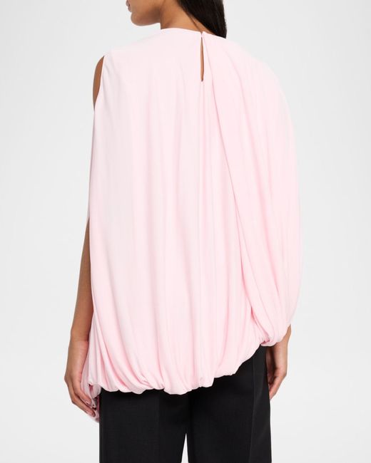 Loewe Pink Draped Viscose Bubble Top