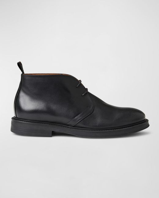 Bruno Magli Taddeo Leather Chukka Boots in Black for Men | Lyst