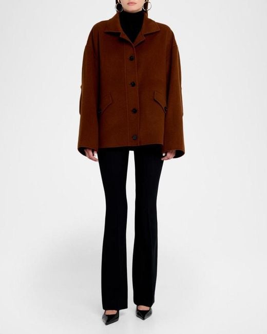 IRO Brown Mizara Oversized Wool Jacket