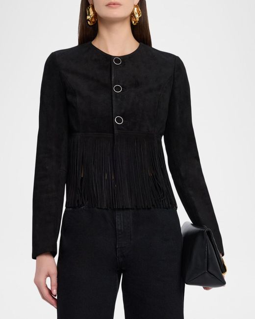 FRAME Black The Saddle Jacket