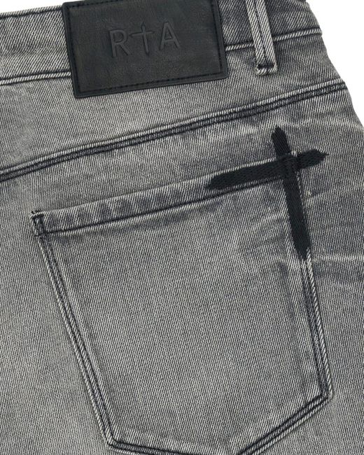Jevan Rta RTA Exodus Bryant Side Cross Skinny Jeans in Gray for Men | Lyst