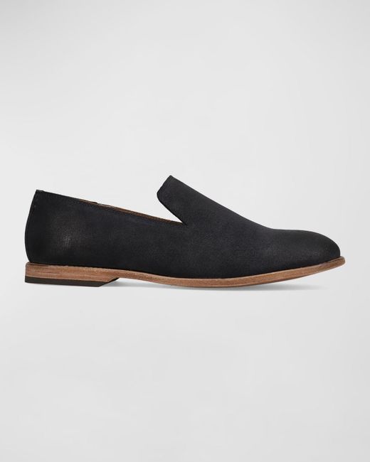 Frye Black Chris Leather Venetian Loafers for men