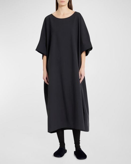 The Row Black Isora Oversize Maxi Dress