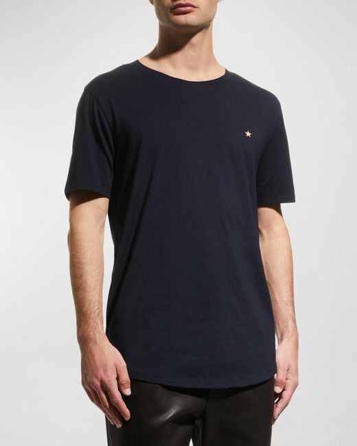 Jared Lang Black Star Pima Cotton T-Shirt for men