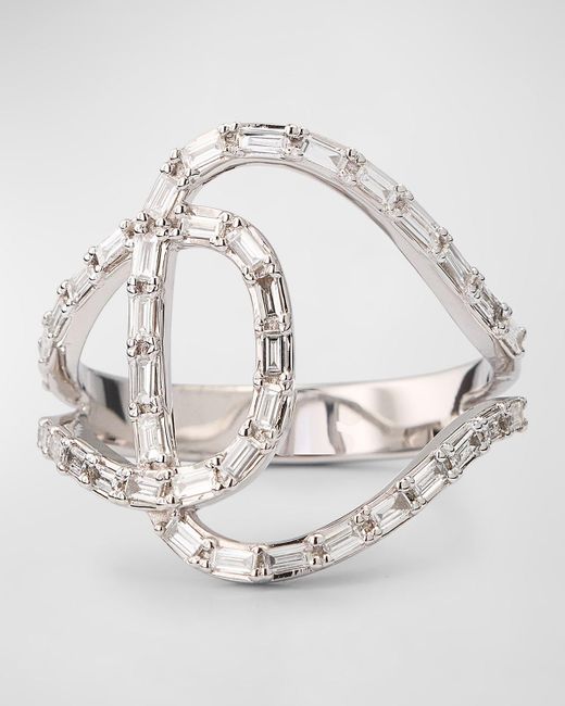 Lana Jewelry White 14K Baguette Diamond Illuminating Ring