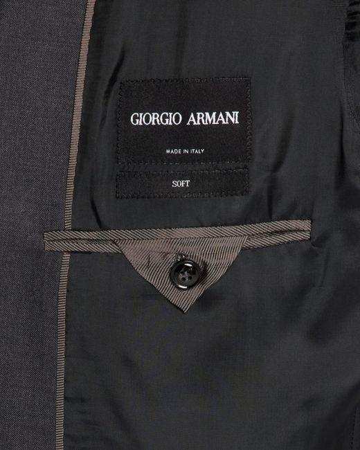 Giorgio Armani Black Mne & Apos;S Basic Wool Two-Piece Suit for men