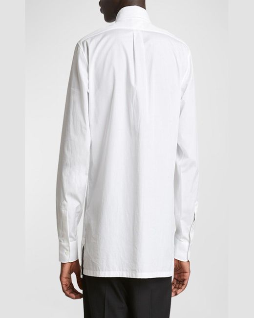 Givenchy White Evening Pleats Tuxedo Shirt for men