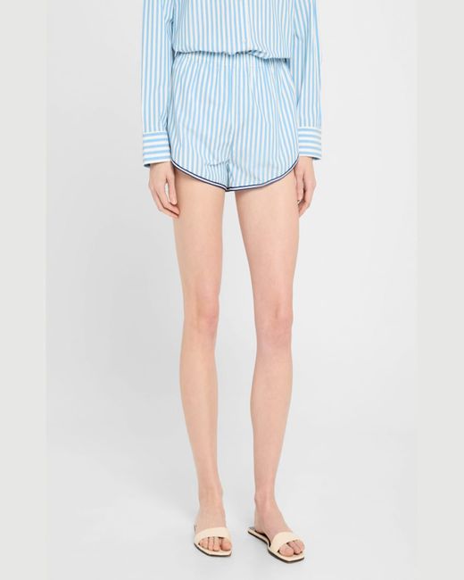 Solid & Striped Blue The Lester Stripe Shorts