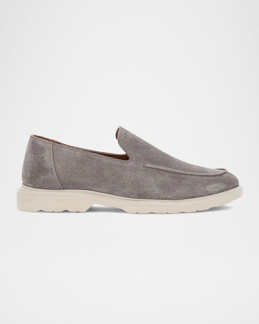 Frye Gray Connor Suede Venetian Loafers for men