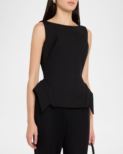 Rohe Black Deconstructed Wool-Blend Top