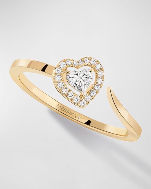 Messika Metallic Joy Couer 18k Yellow Gold Diamond Heart Ring
