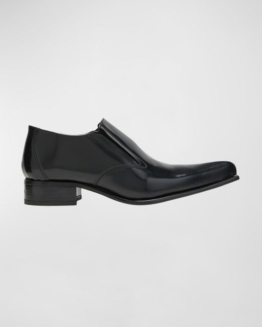 Vetements Black Blade Laceless Leather Loafers for men