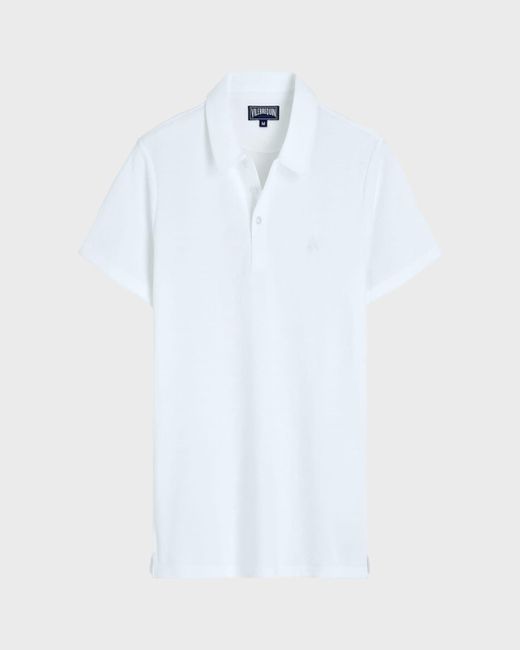 Vilebrequin White Organic Terry Polo Shirt for men