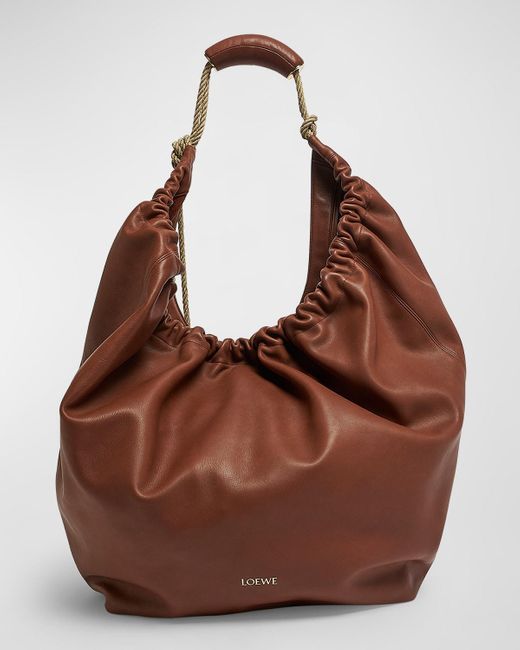 Loewe Brown X Paula'S Ibiza Squeeze Xl Shoulder Bag