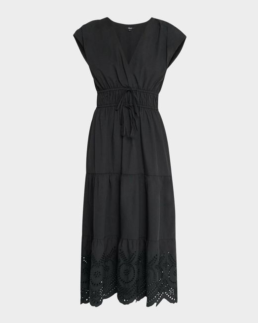 Rails Black Lucia Eyelet Midi Dress