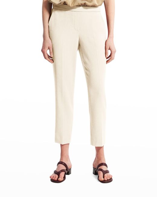 Theory Treeca Slim-leg Pull-on Pants in Natural | Lyst