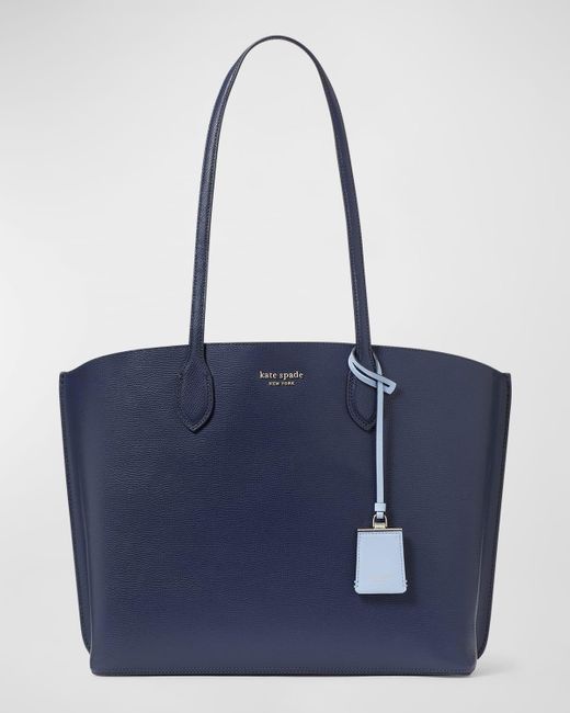 Kate Spade Blue Suite Work Leather Tote Bag