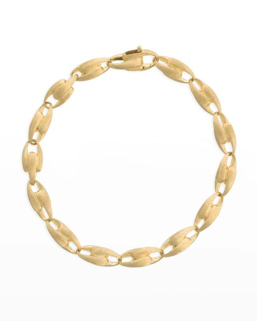 Marco Bicego Metallic Lucia 18k Alternating Chain-link Bracelet, 7"l