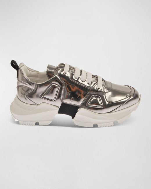 Les Hommes Metallic Chunky Low-Top Sneakers for men