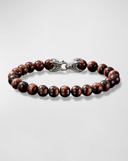 David Yurman Multicolor Spiritual Beads Bracelet With Gemstones In Silver, 8mm for men