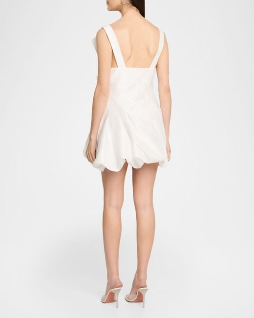 Acler White Falldon Bubble Mini Dress