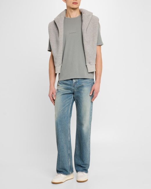 Saint Laurent Gray Apos;S Basic Logo T-Shirt for men