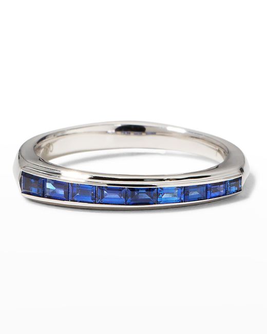 Stephen Webster Baguette Stack Ring With Blue Sapphires