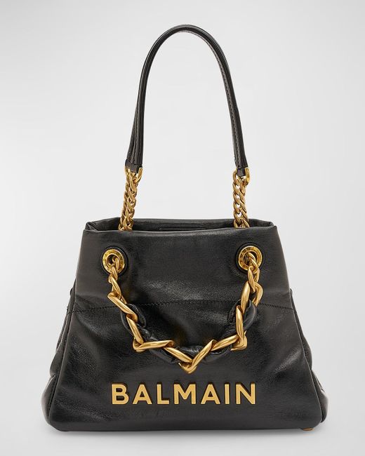 Balmain Black 1945 Soft Small Cabas Tote Bag