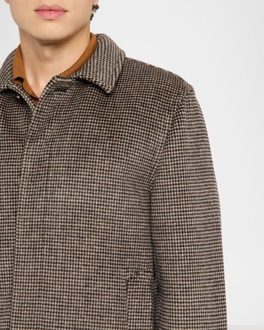 Vince Brown Apos;S Houndstooth Button-Front Bomber Jacket for men