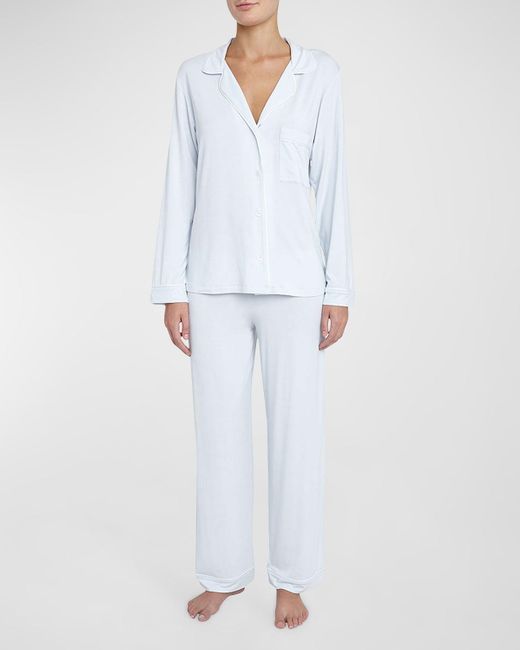 Eberjey White Gisele Long Pajama Set