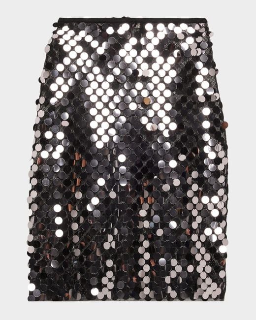 Zankov Black Yumi Sequined Mesh Skirt