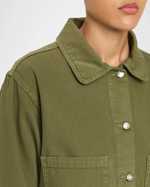 Le Jean Green Cora Denim Jacket
