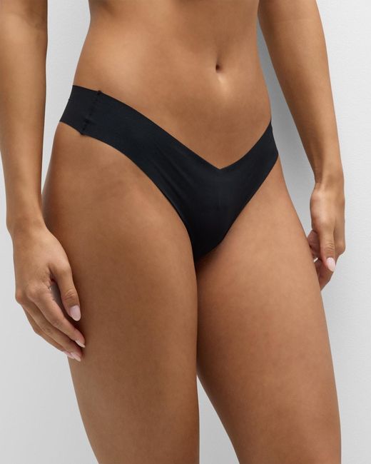Commando Black Classic Solid Thong
