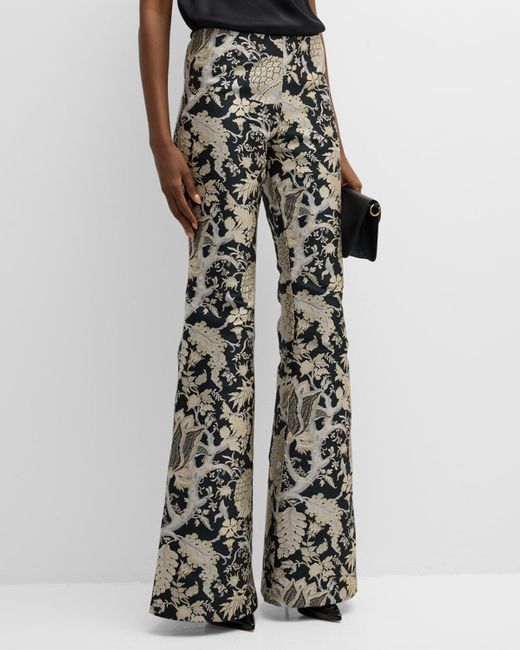 Buy THE VAMPIRE'S WIFE The Bell Ringer Brocade Wide-leg Trousers - Black  Gold At 20% Off | Editorialist