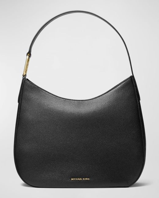 MICHAEL Michael Kors Black Kensington Large Leather Hobo Bag