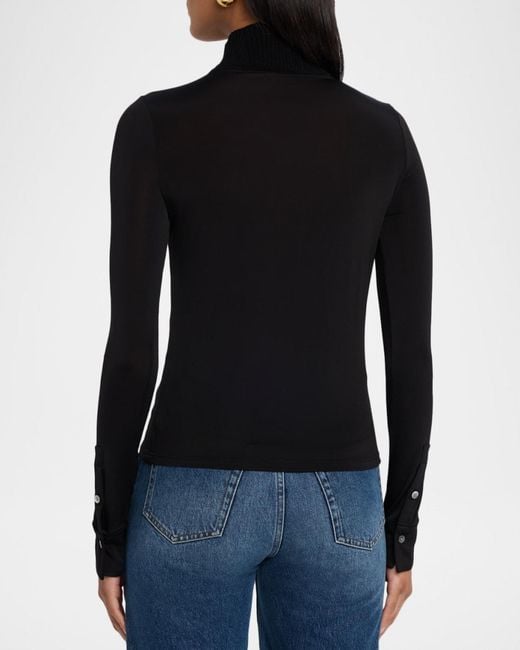 A.L.C. Black Elyse Turtleneck Top