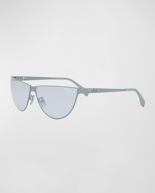 Fendi Metallic Runway Style Acetate Butterfly Sunglasses