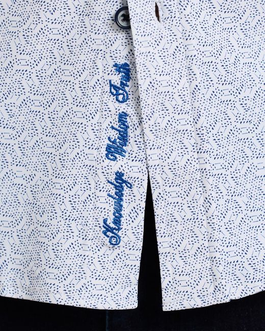 Robert Graham White Apos;S Asterik Micro-Geometric Button-Down Shirt for men