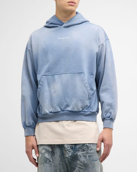 Balenciaga Blue Back Hoodie Medium Fit